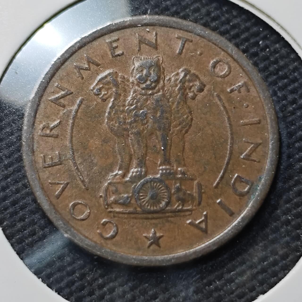 KK钱币收藏小铺 第379期  2月预留时间 周末发货  1954印度小马铜币