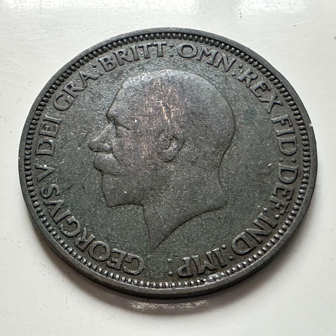 🌹外币初藏🌹🐯2025年第141场  每周二四六晚8️⃣点 接代拍 英国1932年半便士铜币