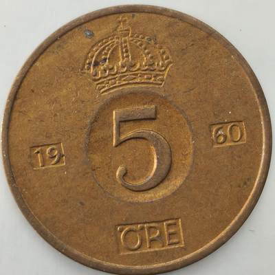 Krab外币市集Vol.26 - 瑞典1960年5欧尔