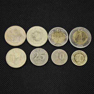 【淘币小摊】限时拍第八百三十二拍  散币场  满百包邮可预留两周  周一统一发货  -  土耳其8枚