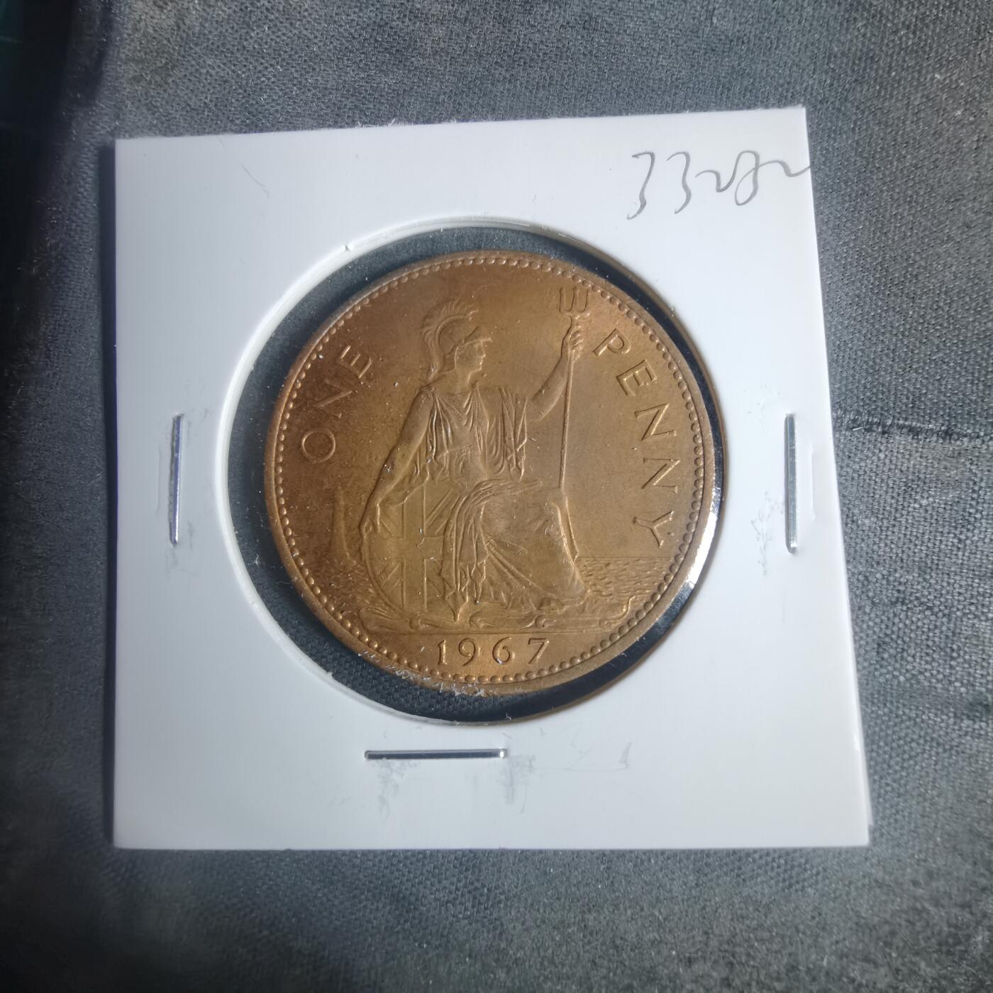 沼泽如烟--第933场 英国1967年1便士