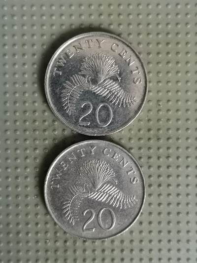 2025年第139场各国散币拍卖（总第139场） - 新加坡低盾版20分2枚