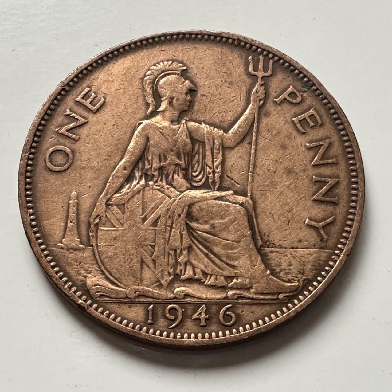 🌹外币初藏🌹🐯2025年第141场  每周二四六晚8️⃣点 接代拍 英国1946年一便士 