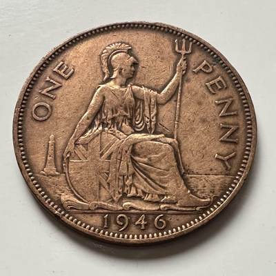 🌹外币初藏🌹🐯2025年第141场  每周二四六晚8️⃣点 接代拍 - 英国1946年一便士 