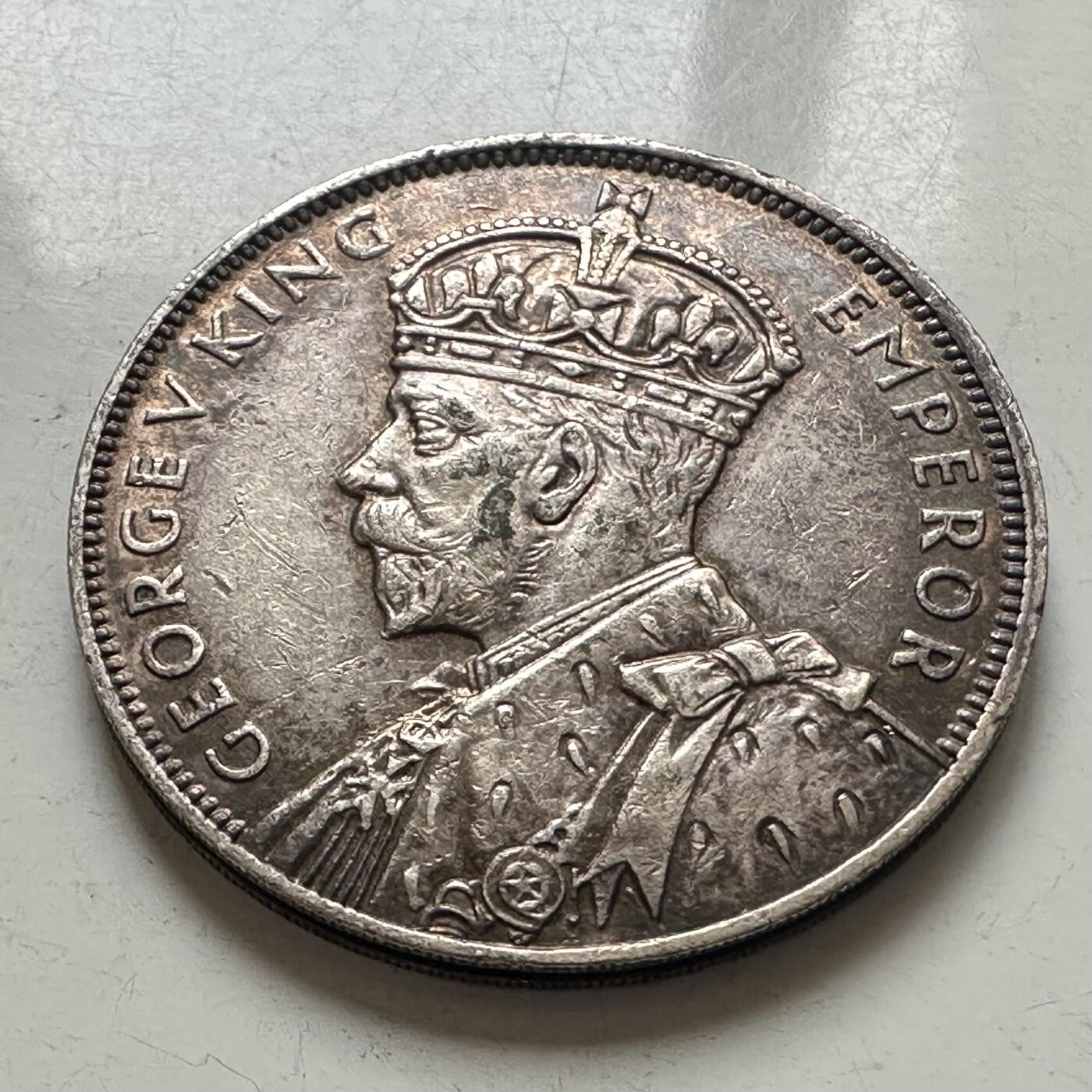 🌹外币初藏🌹🐯2025年第141场  每周二四六晚8️⃣点 接代拍 英属毛里求斯1934年一卢比银币 独年版 11.66克91.6%银