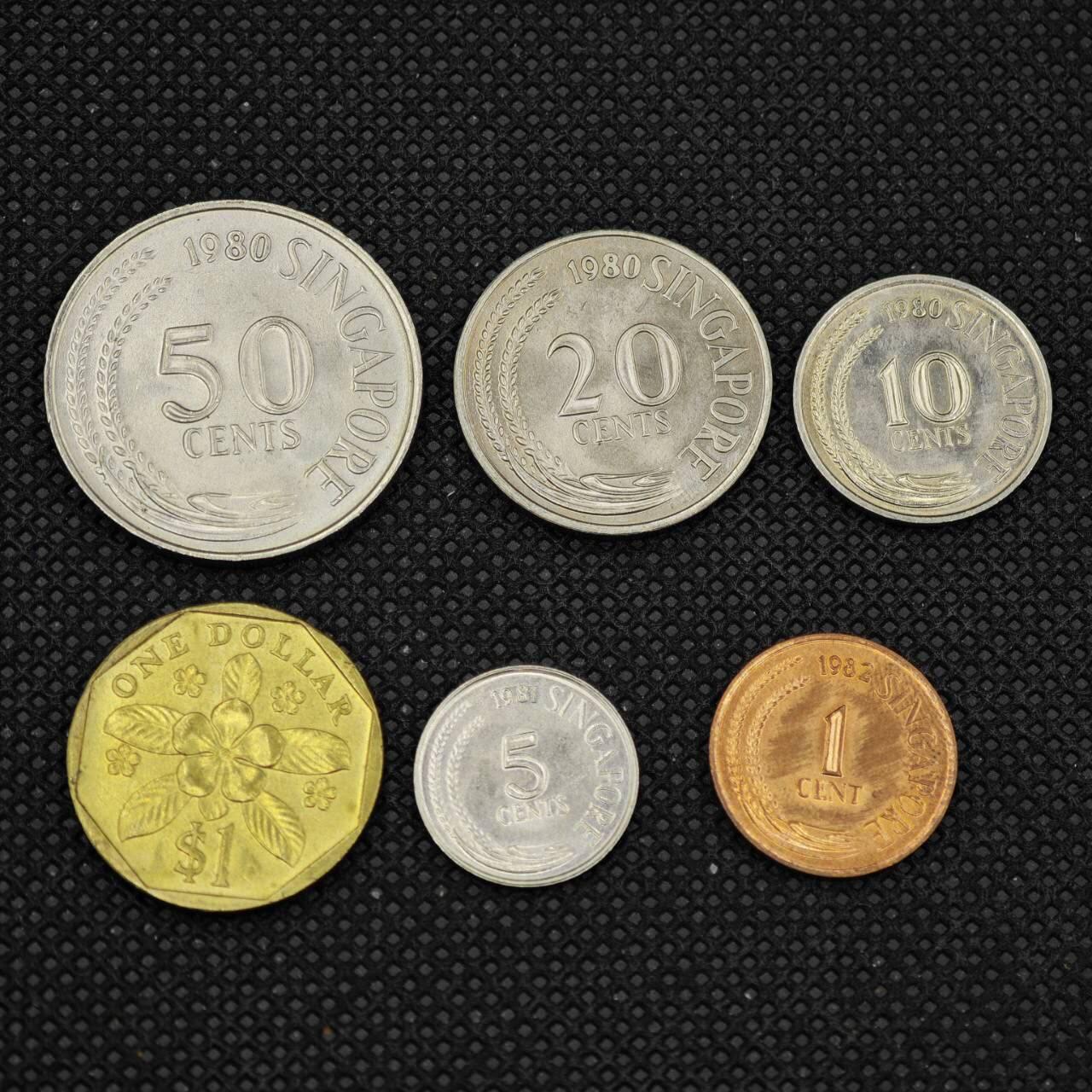 【淘币小摊】限时拍第八百三十二拍  散币场  满百包邮可预留两周  周一统一发货   新加坡6枚