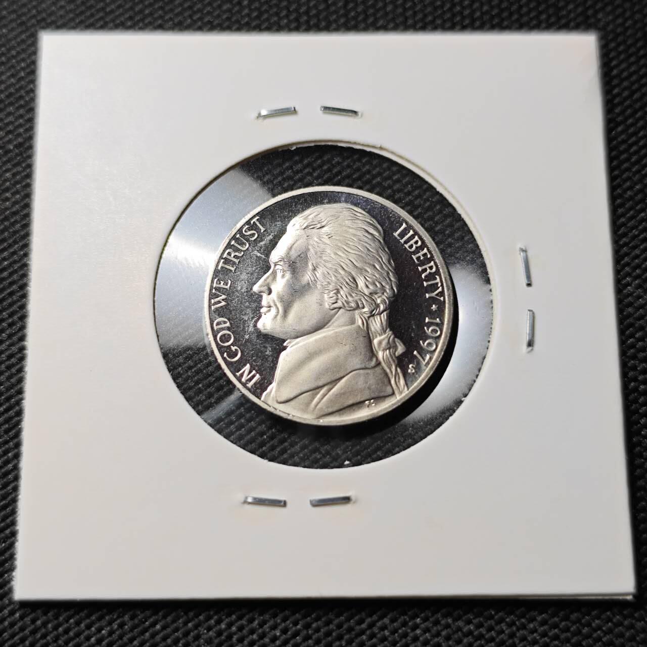 KK钱币收藏小铺 第380期  2月预留时间 周末发货  1997美国5分精制币