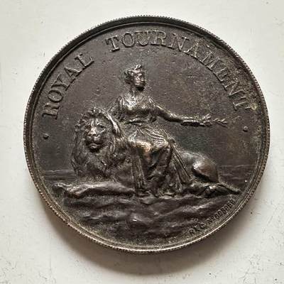 🌹外币初藏🌹🐯2025年第141场  每周二四六晚8️⃣点 接代拍 - 1923年英国皇家锦标赛 刺刀团队对抗赛奖牌 高浮雕 32.2毫米17.2克