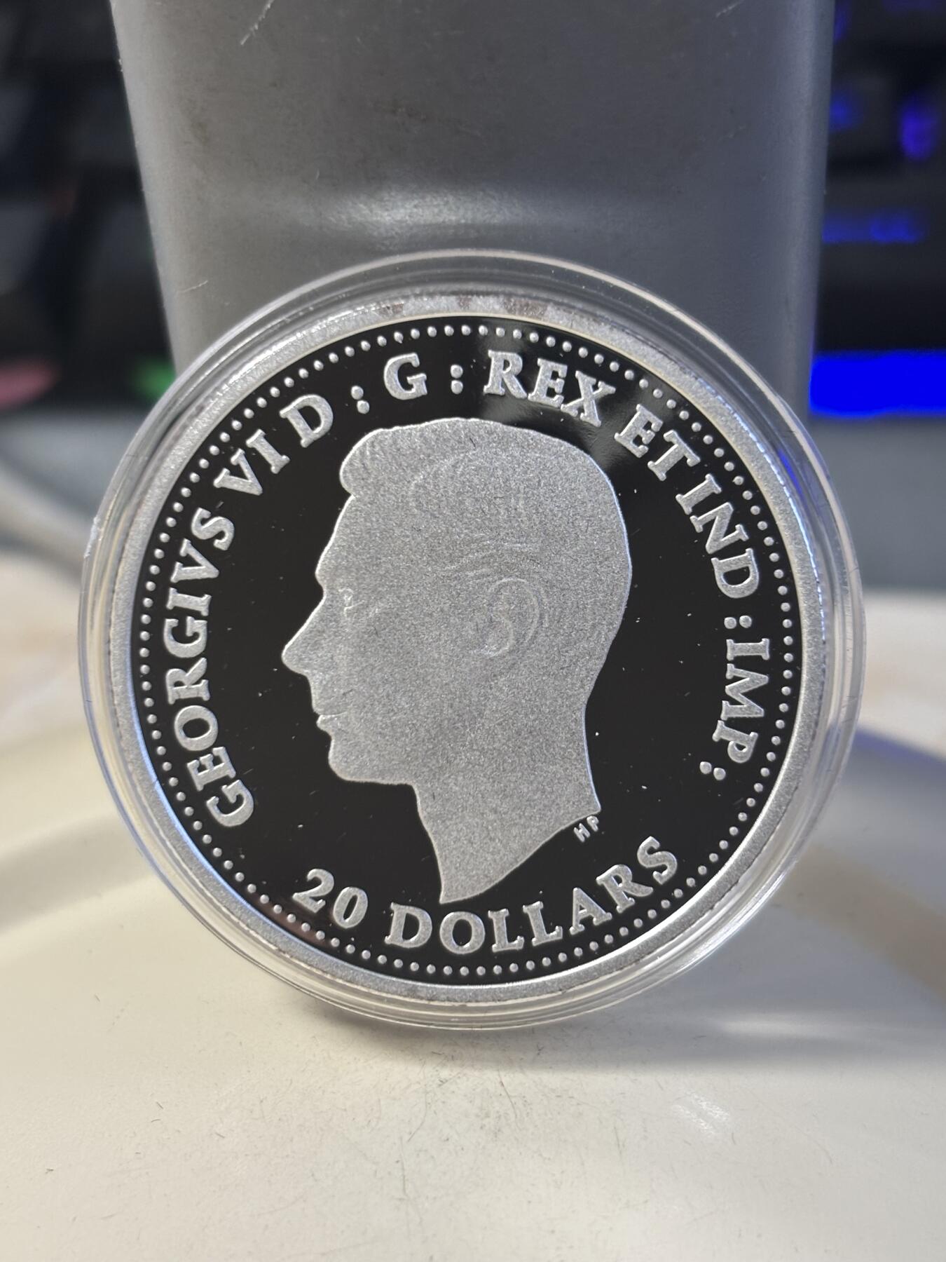 第186期拍卖 加拿大2019年二战前线系列8谢尔特之战1盎司银币，9999银，发行7500枚