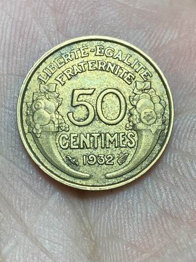 2025年第一百三十六场(总第一百六十二场）外国好品纸夹散币场(免佣金) - 好品–法兰西第三共和国1932年50生丁(第四版，Open 9–开口9版)