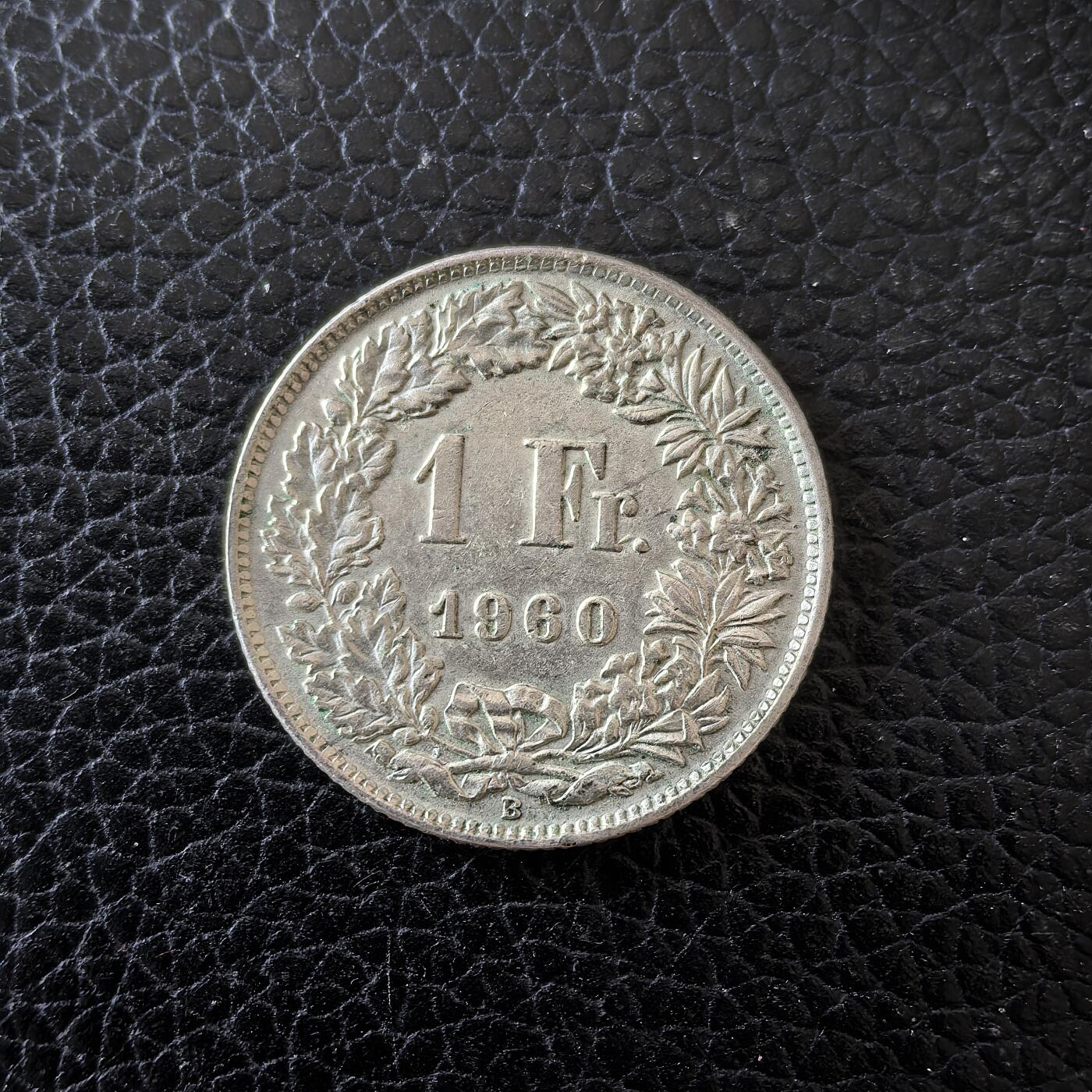 道一币馆币章第一百五十九场 瑞士1960年雪山女神1法郎银币