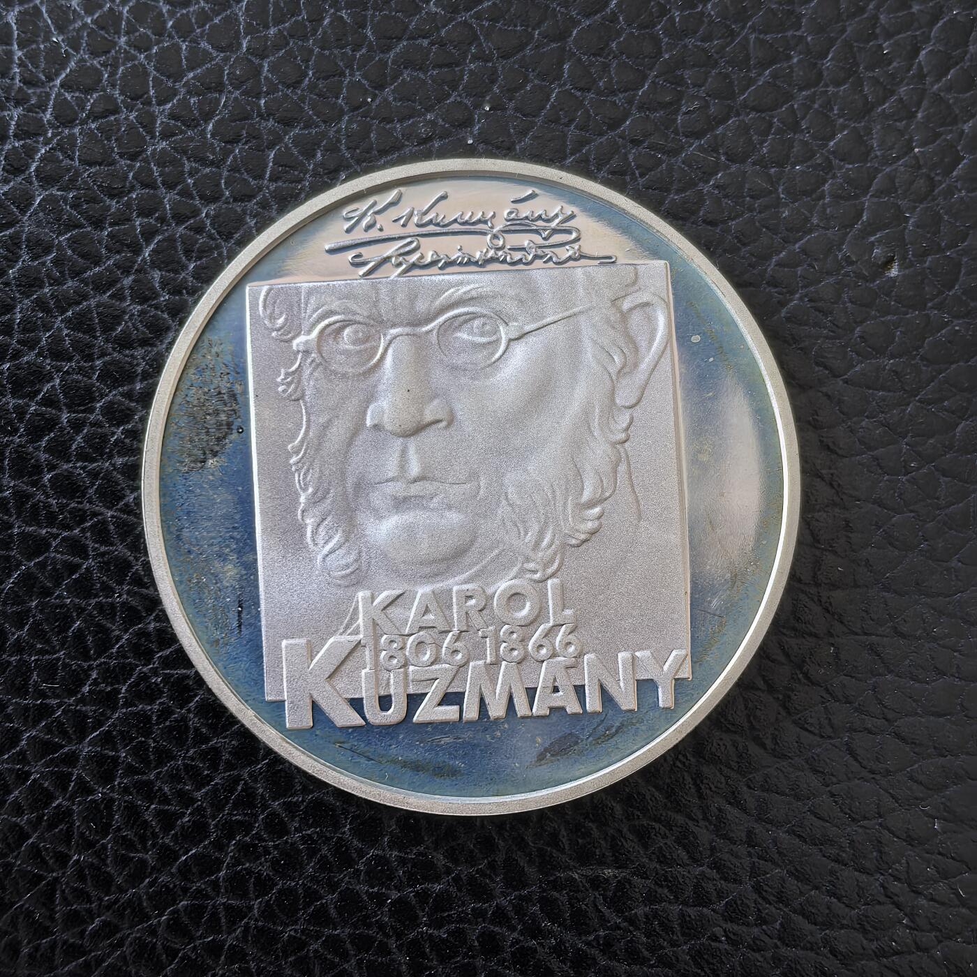 道一币馆币章第一百五十九场 欧洲之星 斯洛伐克2006年卡罗尔·库兹马尼诞辰200周年200克朗精制银币  18g 900S 19500