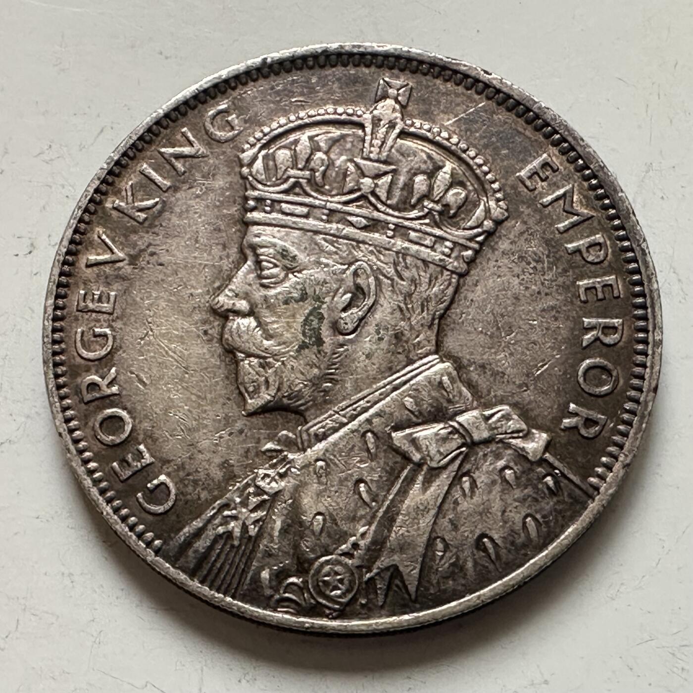 🌹外币初藏🌹🐯2025年第141场  每周二四六晚8️⃣点 接代拍 英属毛里求斯1934年一卢比银币 独年版 11.66克91.6%银