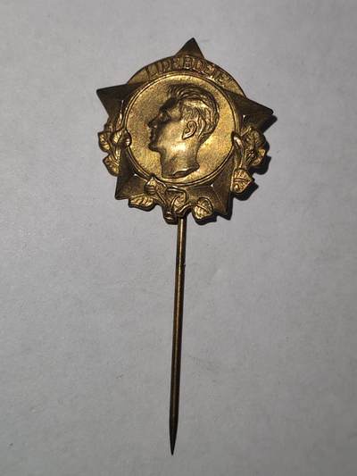 韵星假日拍卖第三十二期 -- Rimey Holidays Auction 32 - 捷克斯洛伐克尤利乌斯 福契克奖章插针 50-60年代版本，颁发给参加反法西斯战争的人士，纪念著名的被nazi德国处死的尤利乌斯 福契克