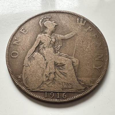 🌹外币初藏🌹🐯2025年第141场  每周二四六晚8️⃣点 接代拍 - 英国1916年一便士