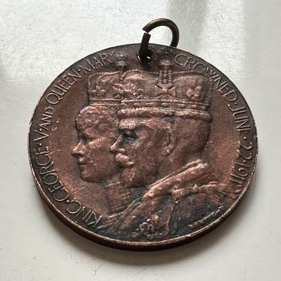 🌹外币初藏🌹🐯2025年第141场  每周二四六晚8️⃣点 接代拍 - 英国1911年乔治五世加冕纪念章 32毫米13克 齐切斯特市加冕庆典