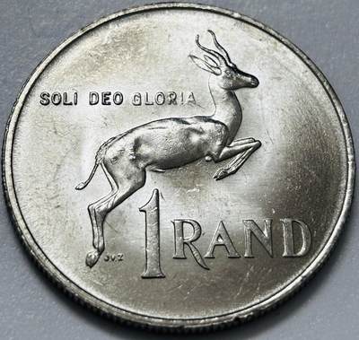 文馨钱币收藏第 285 场，【 长期接收代拍品】银币，评级币，散币场 - 原光品相 1986 年南非 1 伊兰特，第一版 31mm