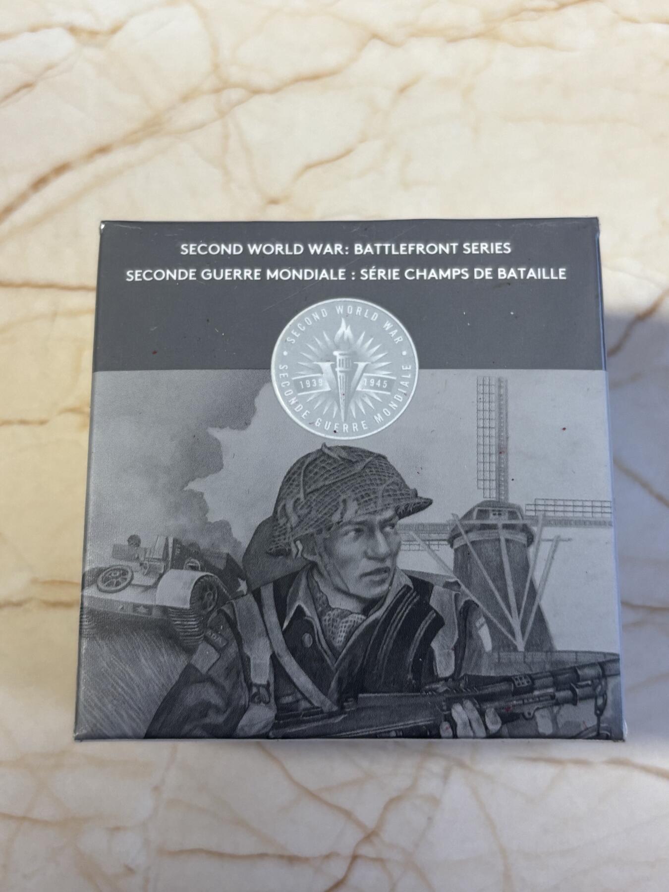 第186期拍卖 加拿大2019年二战前线系列8谢尔特之战1盎司银币，9999银，发行7500枚
