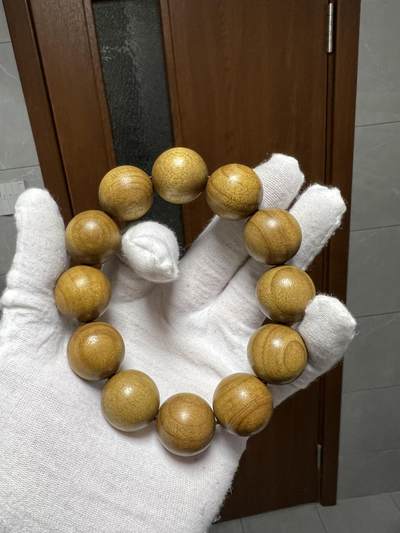 零元拍：W1-4 金丝楠圆珠珠手串，20MM 金丝满满，满荧光，满手留香 - 零元拍：W1-4 金丝楠圆珠珠手串，20MM 金丝满满，满荧光，满手留香