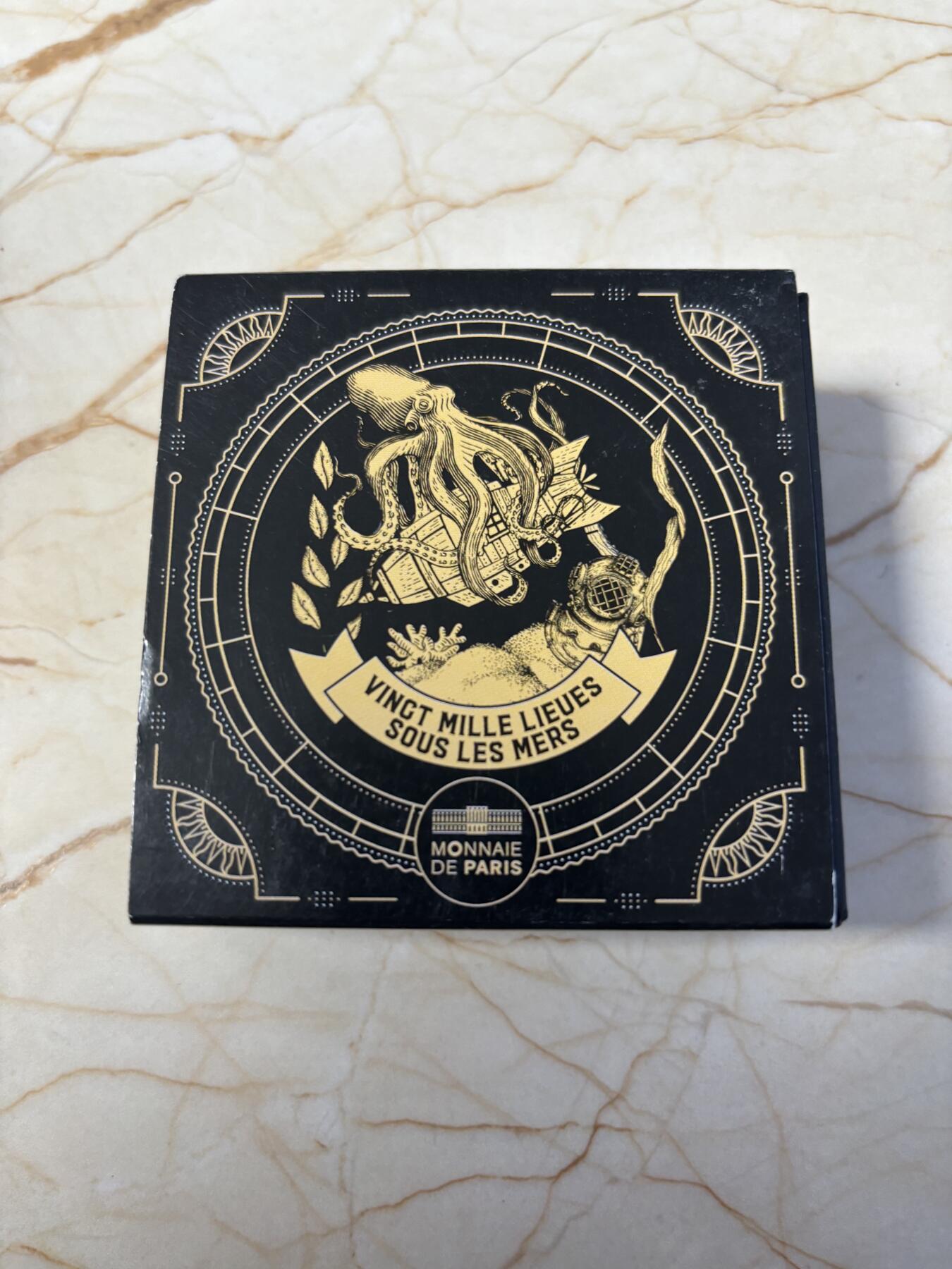 第186期拍卖 法国2025年儒勒凡尔纳120周年海底两万里10欧纪念银币，999银，22.2克，发行2500枚