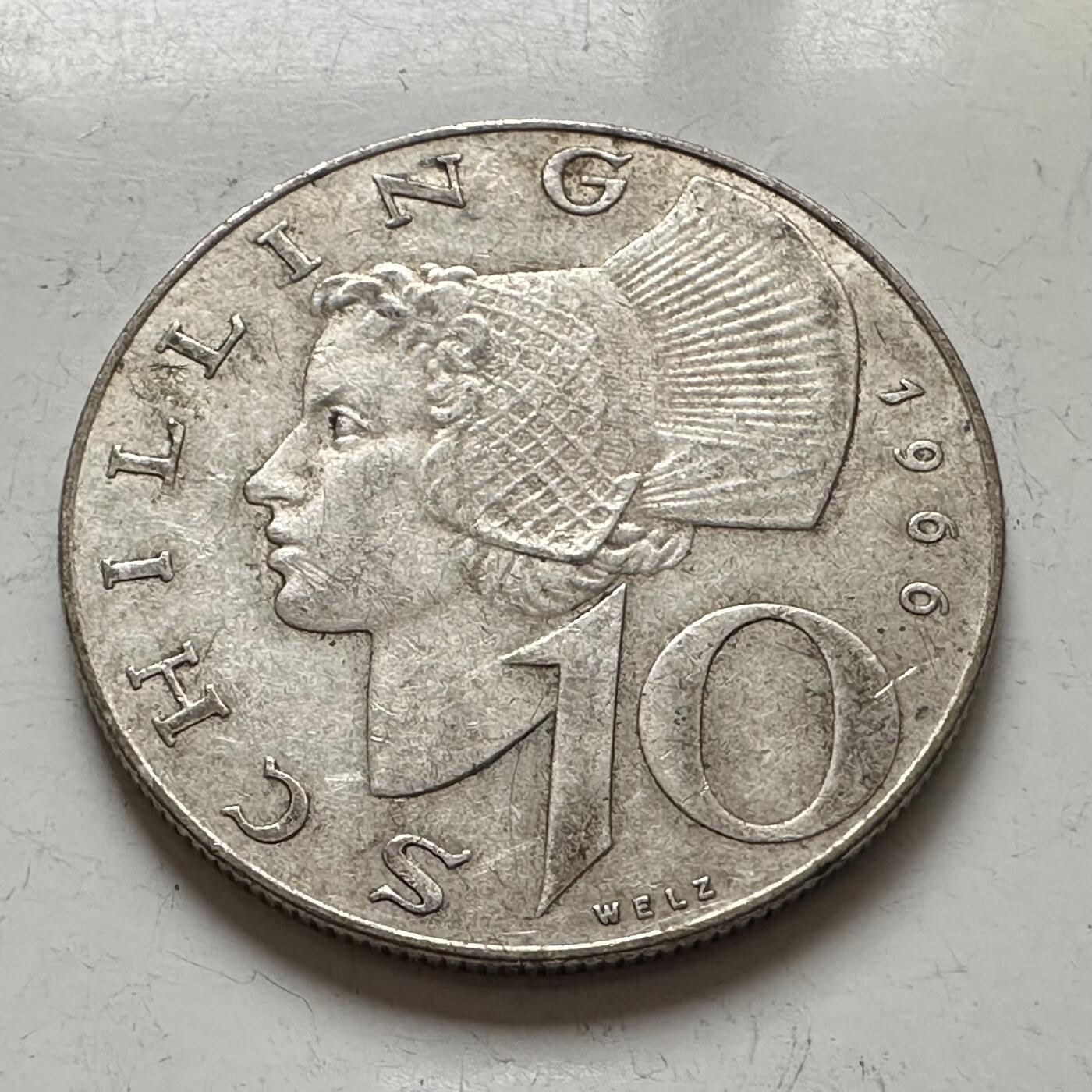 🌹外币初藏🌹🐯2025年第141场  每周二四六晚8️⃣点 接代拍 奥地利1966年10先令银币