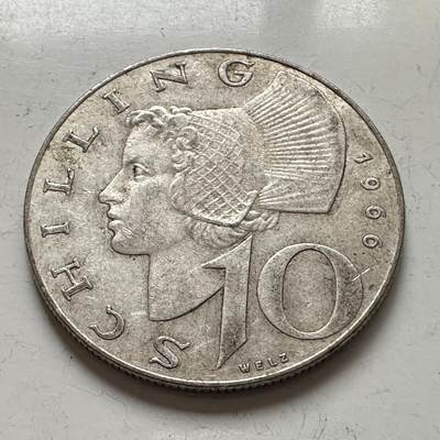 🌹外币初藏🌹🐯2025年第141场  每周二四六晚8️⃣点 接代拍 - 奥地利1966年10先令银币