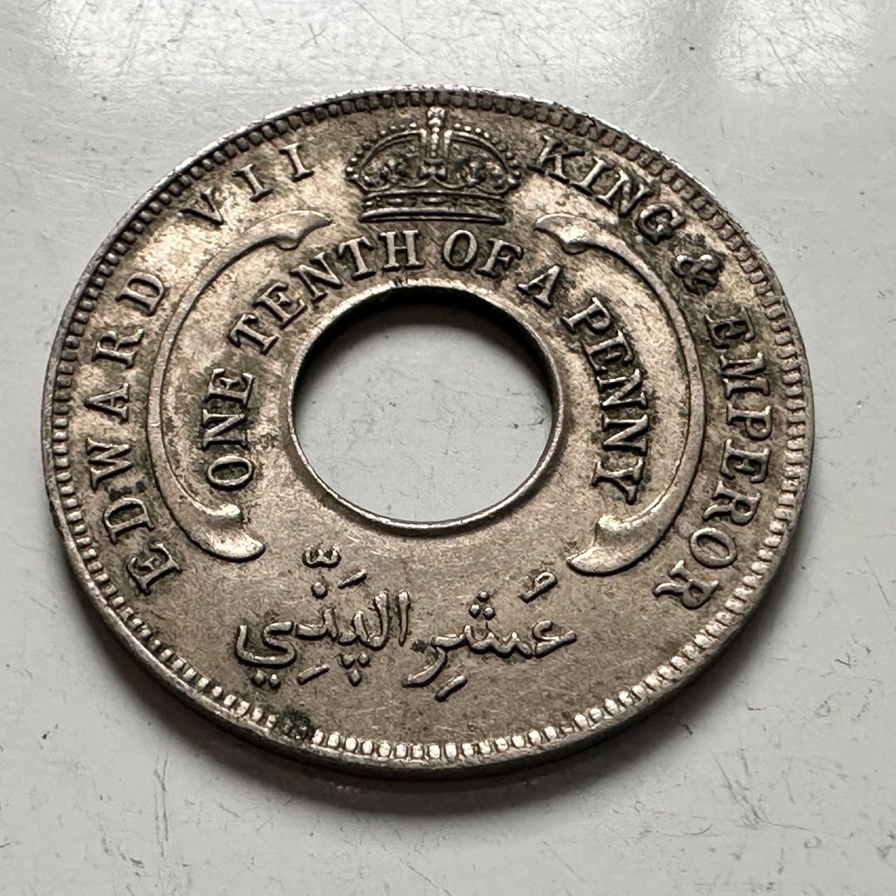 🌹外币初藏🌹🐯2025年第141场  每周二四六晚8️⃣点 接代拍 英属西非1908年1/10便士