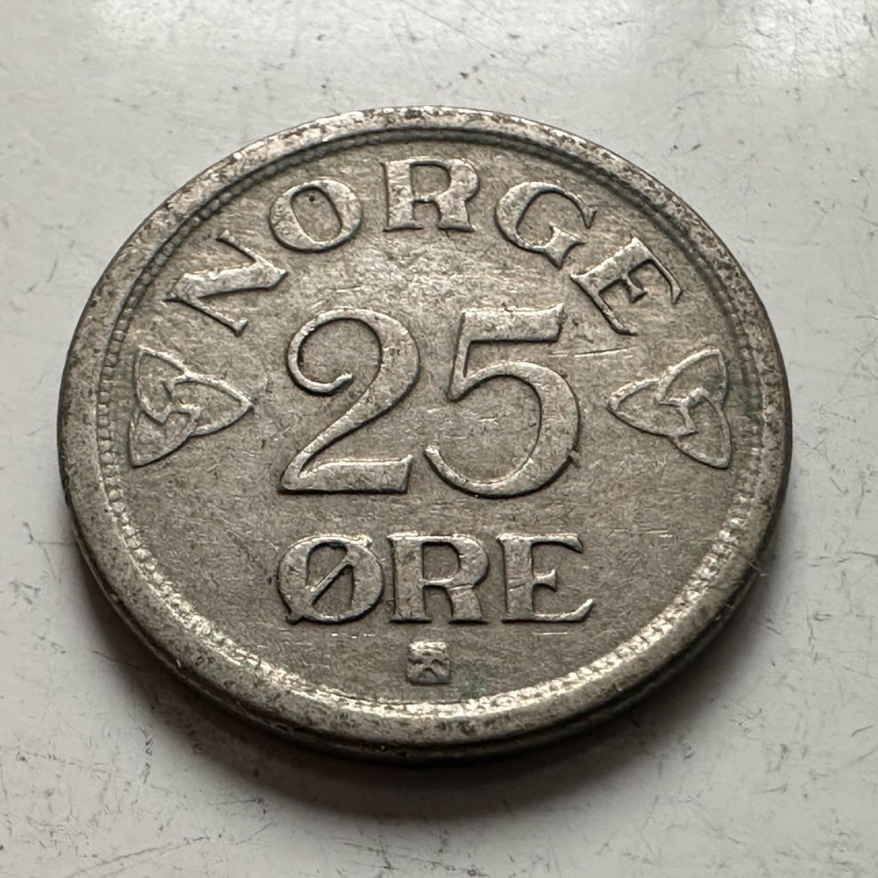 🌹外币初藏🌹🐯2025年第141场  每周二四六晚8️⃣点 接代拍 挪威1952年25欧尔