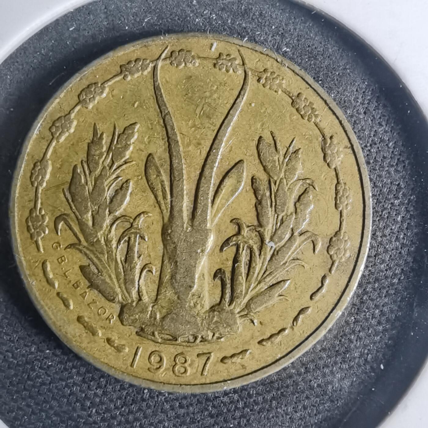 沼泽如烟--第935场 西非1987年5法郎