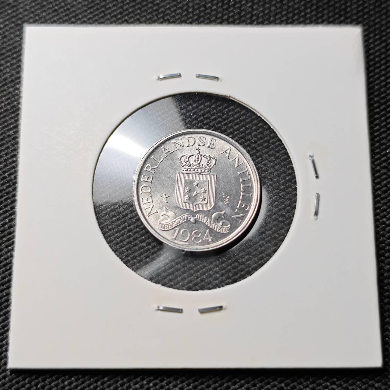 KK钱币收藏小铺 第380期  2月预留时间 周末发货  1984荷属安地列斯1分 好品