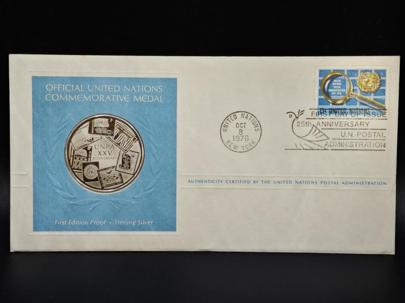 【淘币小摊】实时拍第八百三十拍   银币套币场   满百包邮可预留二周 每周一统一发货   联合国精制银章重20克925银银价260