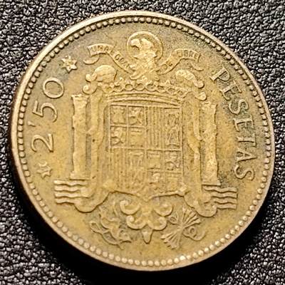 泉币菌-第147场-精品福利场 - 少见面值 西班牙 2.5比赛塔 1953佛朗哥军政府 26mm铜币