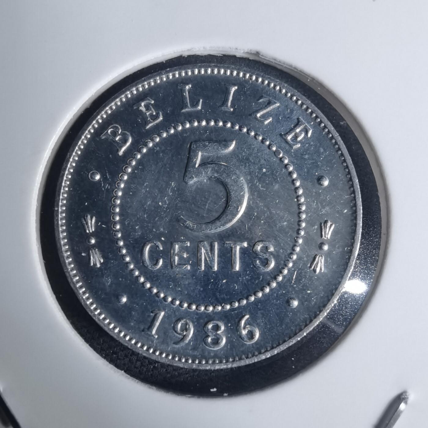 沼泽如烟--第935场 伯利兹1986年五分