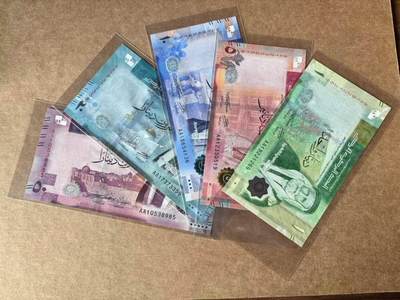 【Blue Auction】世界纸币精拍第763期——18级TOP拍卖/信誉/品质/专业/高效💫 - 【一组5张 AA冠 含无47】约旦 新版1-50第纳尔 全新UNC