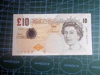 【炜奕收藏】，第五十三期 - 英国E序列再版10镑，UNC品相