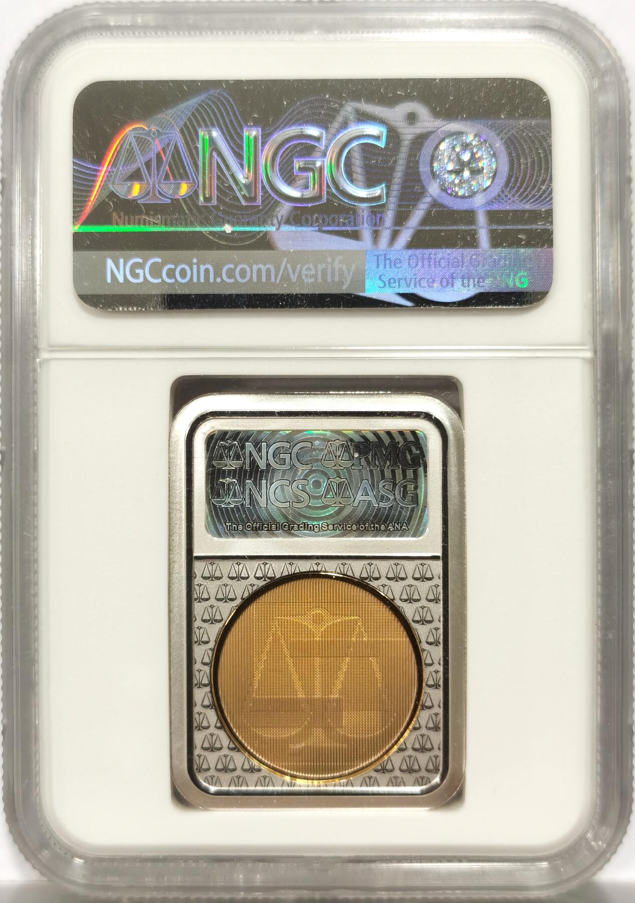 博洋堂世界钱币拍卖第153期（全场包邮） NGC PF69UC 2019年上海恩颉藏商务信息咨询有限公司开业五周年纪念章，22g999银镀铜，少见评级币异型