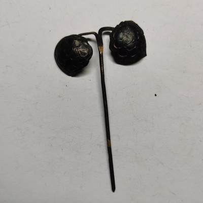 杂件专场89期 - 清代老银鎏金发簪