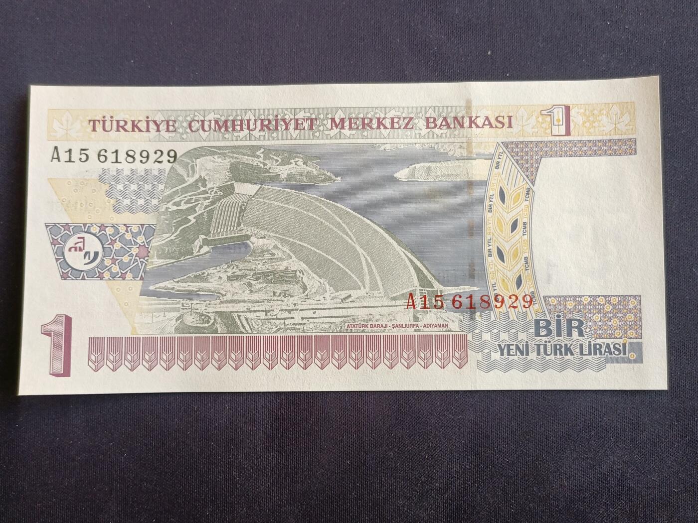 【游宝拍卖】乙巳蛇年97期 周六集拍 土耳其-1新里拉【A冠 永恒号 全新UNC】