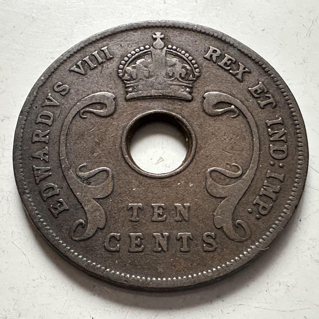 🌹外币初藏🌹🐯2025年第141场  每周二四六晚8️⃣点 接代拍 英属东非1936年爱八10分 H版