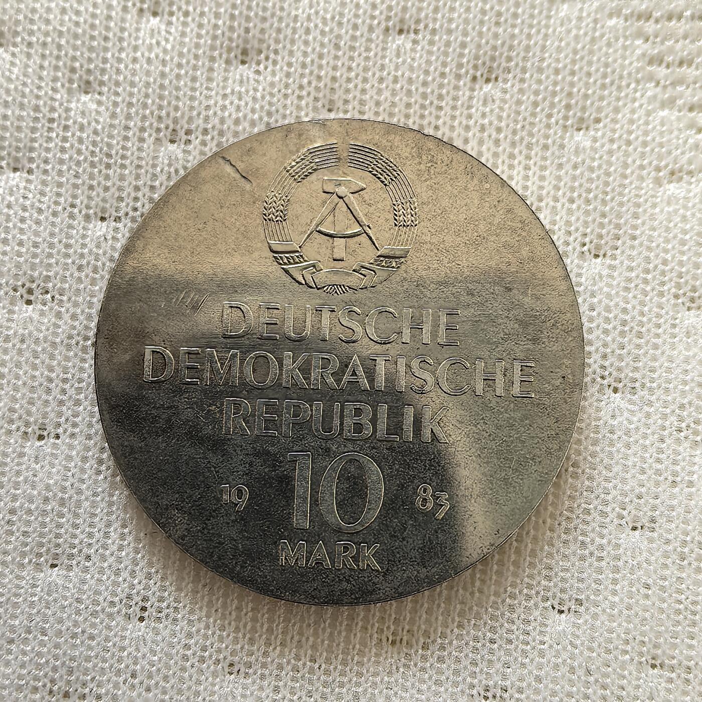 道一币馆币章第一百五十九场 民主德国1983年作曲家理查德·瓦格纳逝世100周年10马克银币 17g 500s 49500