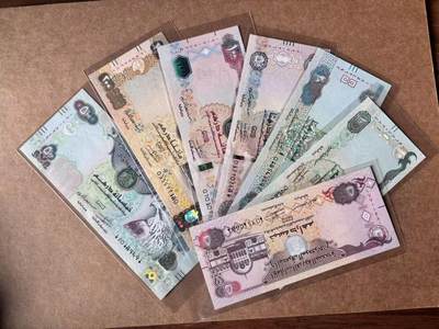 【Blue Auction】世界纸币精拍第763期——18级TOP拍卖/信誉/品质/专业/高效💫 - 【一组7张】阿联酋 5-500迪拉姆 全新UNC