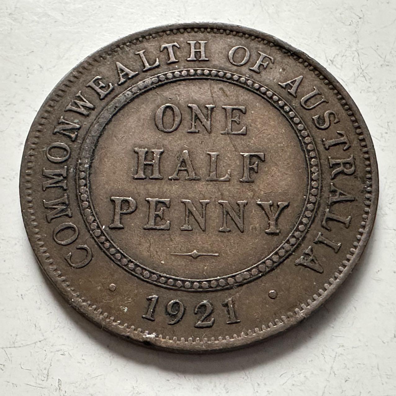 🌹外币初藏🌹🐯2025年第141场  每周二四六晚8️⃣点 接代拍 澳大利亚1921年半便士