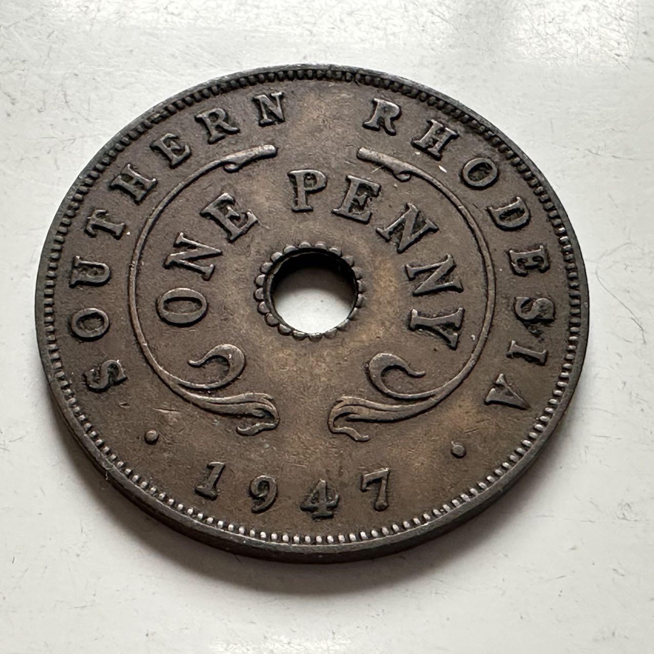 🌹外币初藏🌹🐯2025年第141场  每周二四六晚8️⃣点 接代拍 南罗得西亚1947年一便士