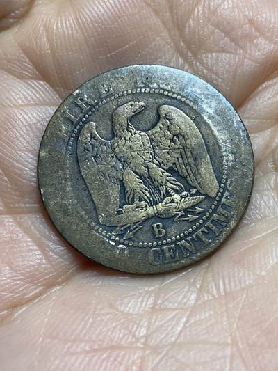 2025年第一百三十七场(总第一百六十三场）外国好品散币场(免佣金) - 法兰西第二帝国1855年5生丁(拿破仑三世第一版，B标鲁昂造)