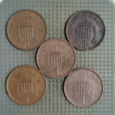 2025年第140场各国散币拍卖（总第140场） - 英国1便士5枚