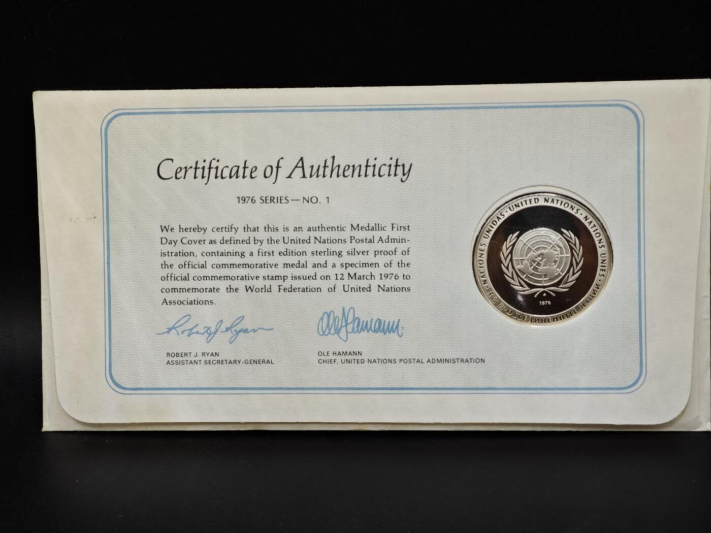 【淘币小摊】实时拍第八百三十拍   银币套币场   满百包邮可预留二周 每周一统一发货   联合国精制银章重20克925银银价260