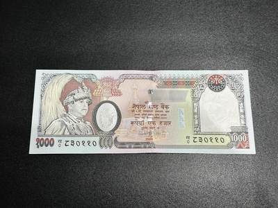 《外钞收藏家》第五百九十四期（畅拍场）（本平台长期征集拍品、欢迎藏友们联系合作） - 尼泊尔1000卢比 有针孔 UNC- 尾110