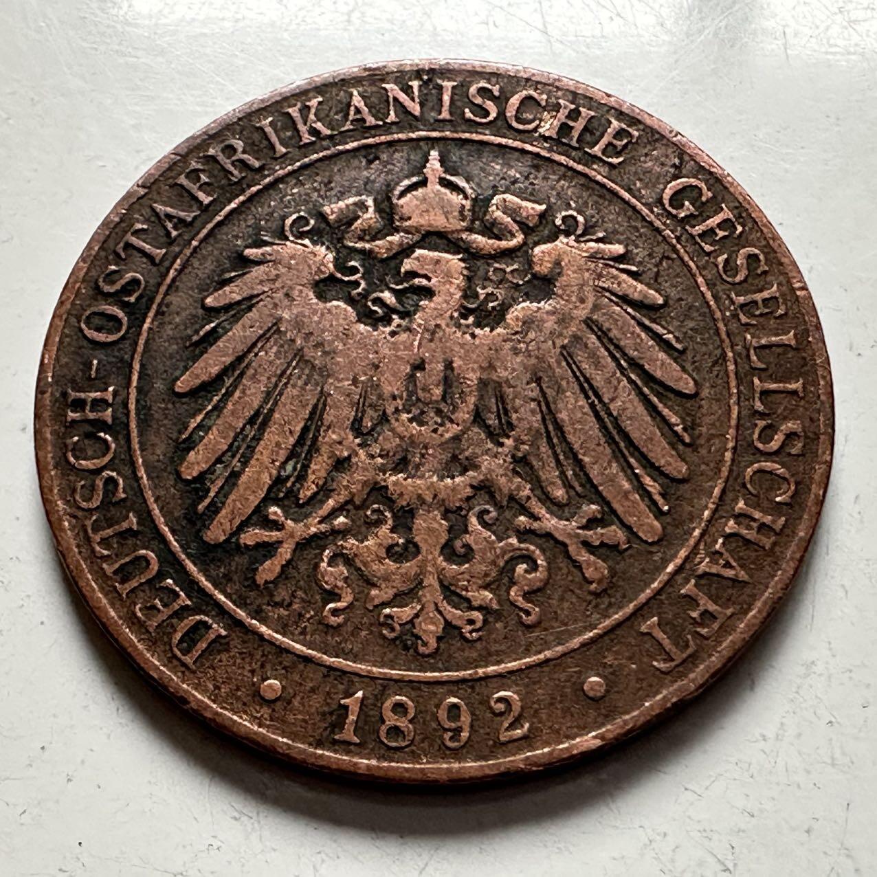 🌹外币初藏🌹🐯2025年第141场  每周二四六晚8️⃣点 接代拍 德属东非1892年一派沙