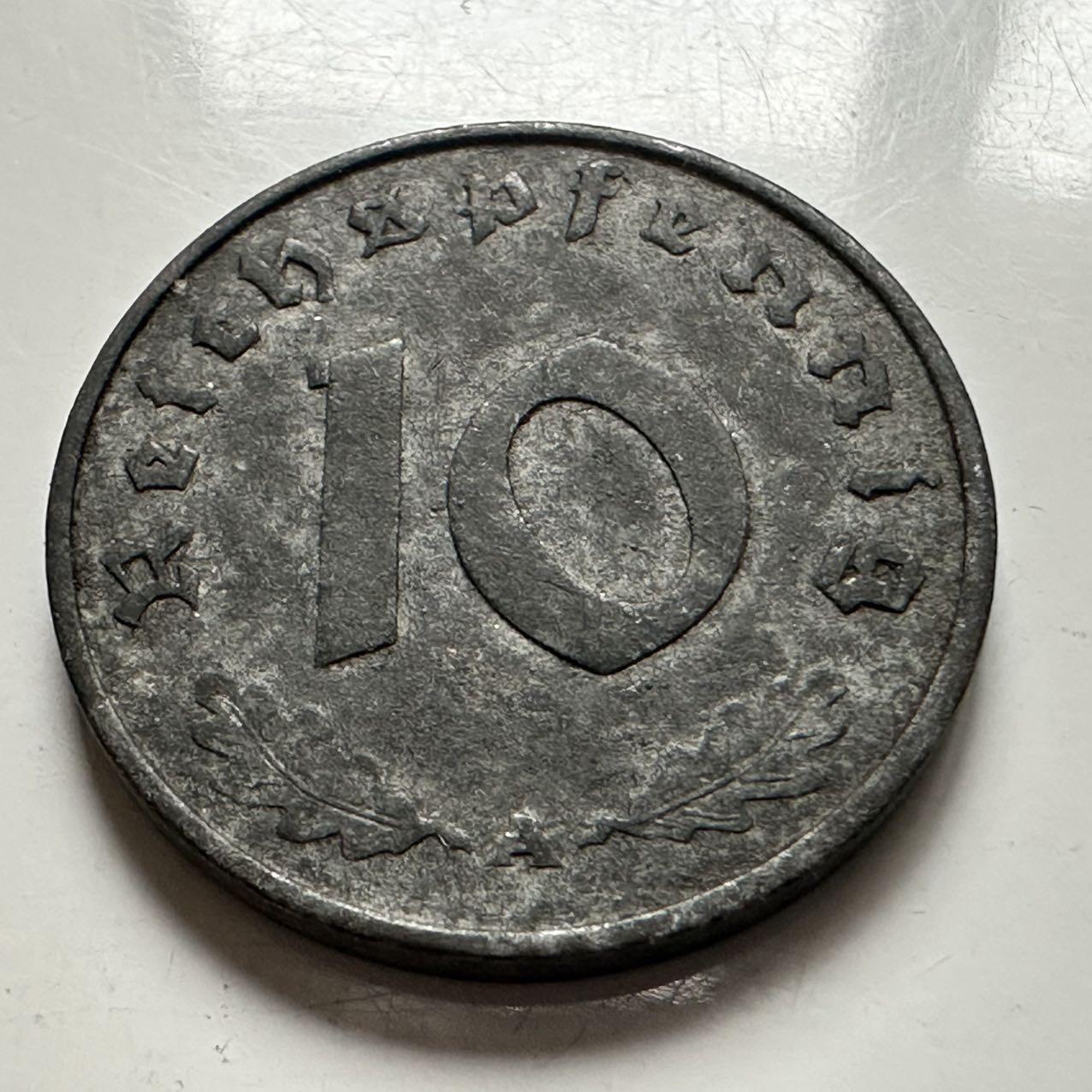 🌹外币初藏🌹🐯2025年第141场  每周二四六晚8️⃣点 接代拍 德国1943年10芬尼