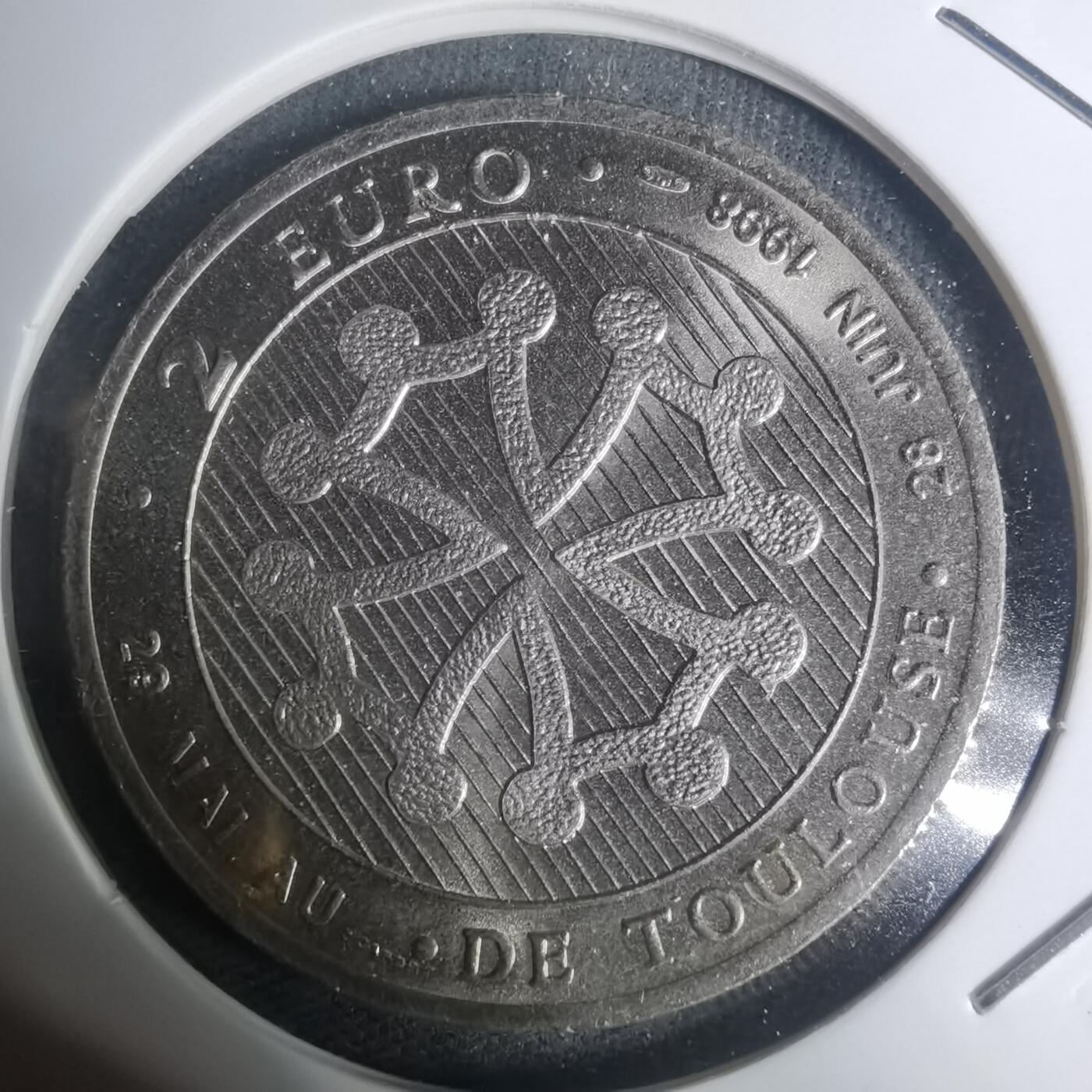 沼泽如烟--第934场 法国1998年2欧纪念币